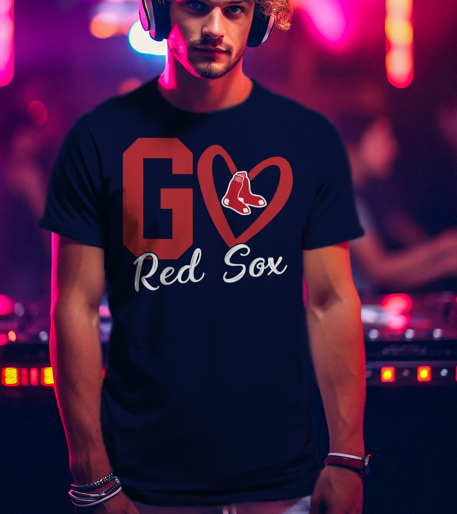Go Red Sox Heart Socks T-Shirt