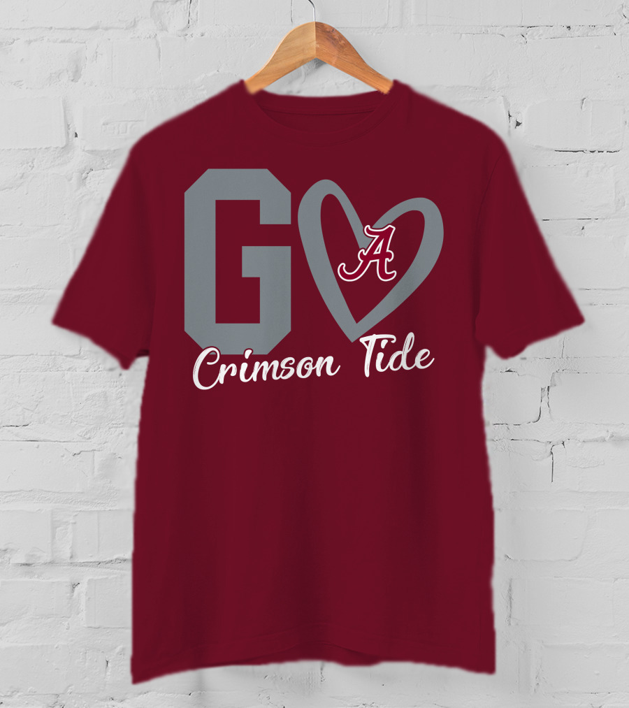 Go Crimson Tide A Heart Alabama T-Shirt