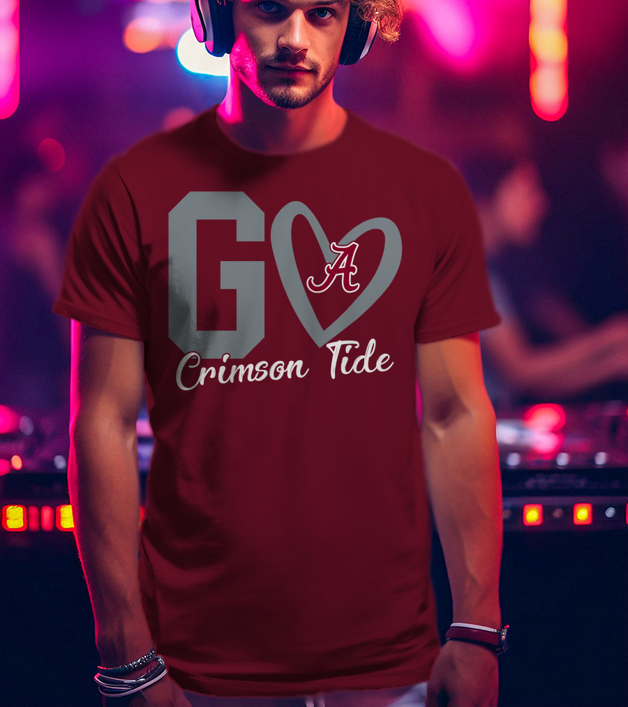 Go Crimson Tide A Heart Alabama T-Shirt