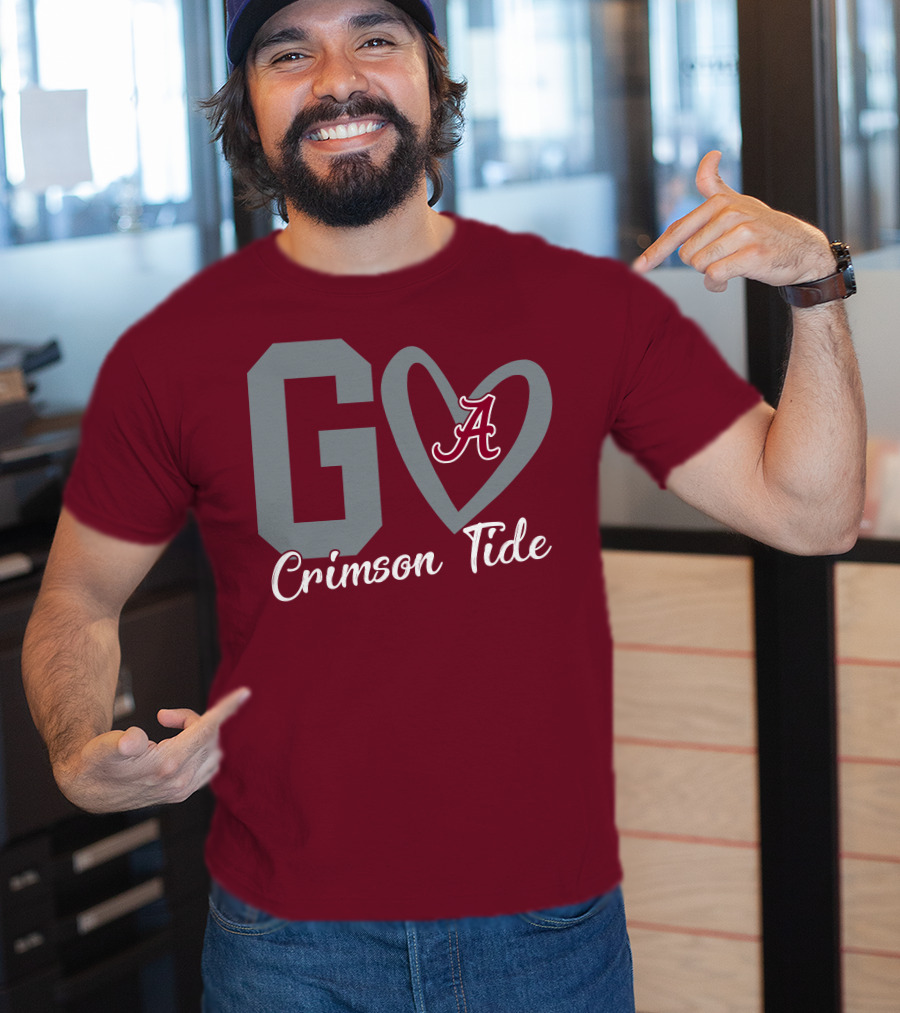Go Crimson Tide A Heart Alabama T-Shirt