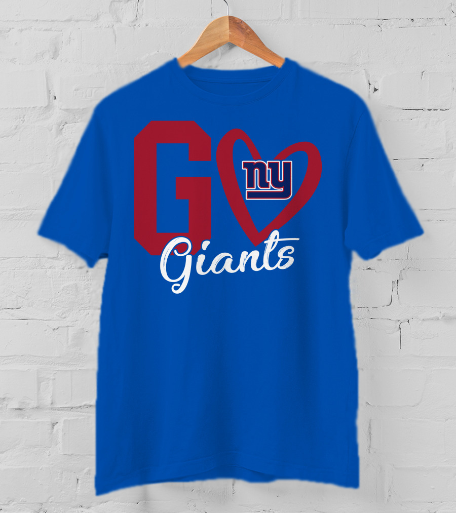 Go Giants NY Giants Heart T-Shirt