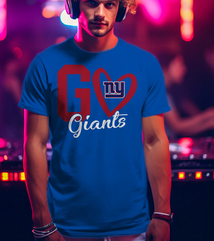 Go Giants NY Giants Heart T-Shirt