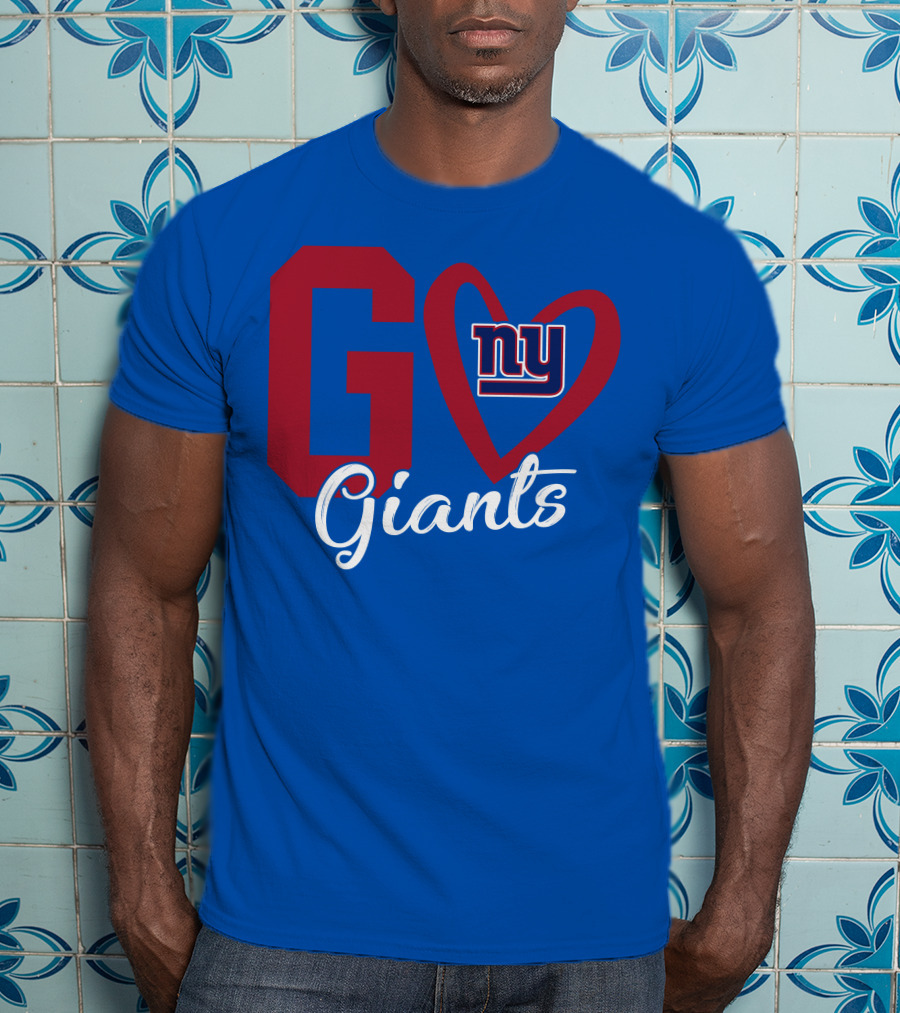 Go Giants NY Giants Heart T-Shirt
