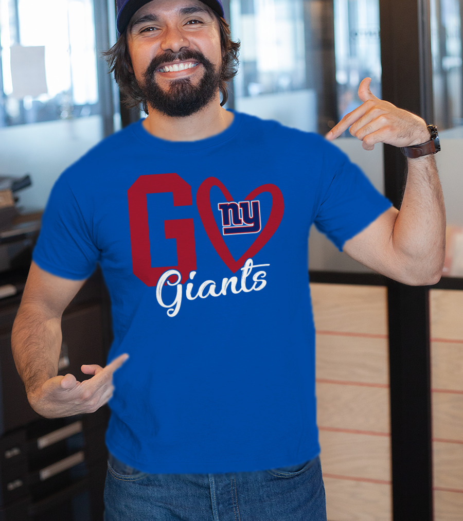 Go Giants NY Giants Heart T-Shirt
