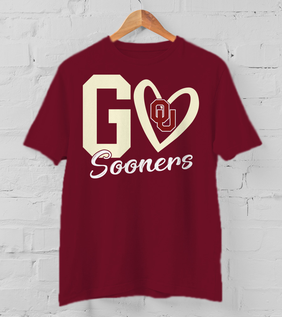 Go Sooners OU Heart T-Shirt