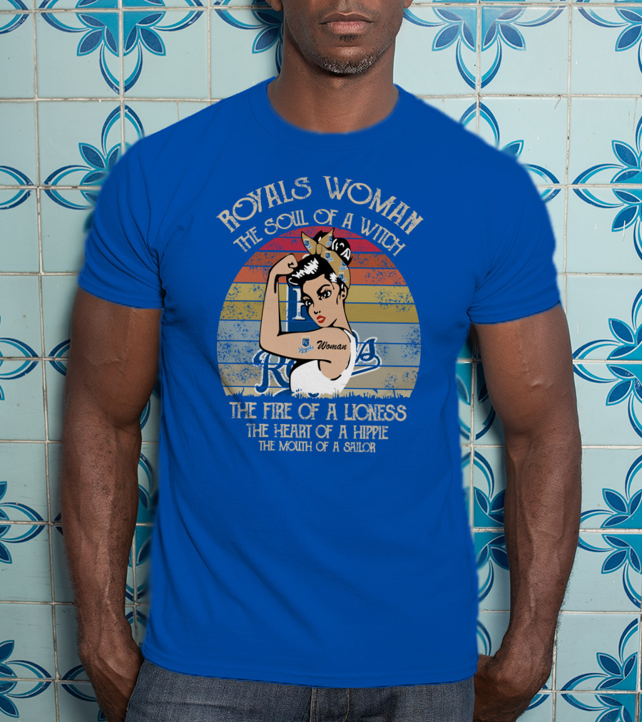 Royals Woman The Soul Of A Witch The Fire Of A Lioness The Heart Of A Hippie The Mouth Of A Sailor Retro Bandana Rockabilly Style T-Shirt