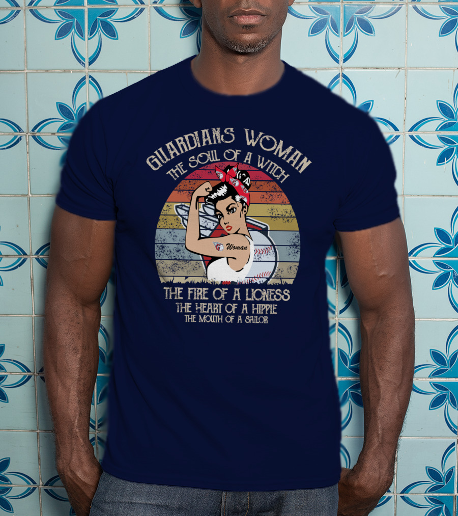 Guardians Woman The Soul Of A Witch The Fire Of A Lioness The Heart Of A Hippie The Mouth Of A Sailor T-Shirt