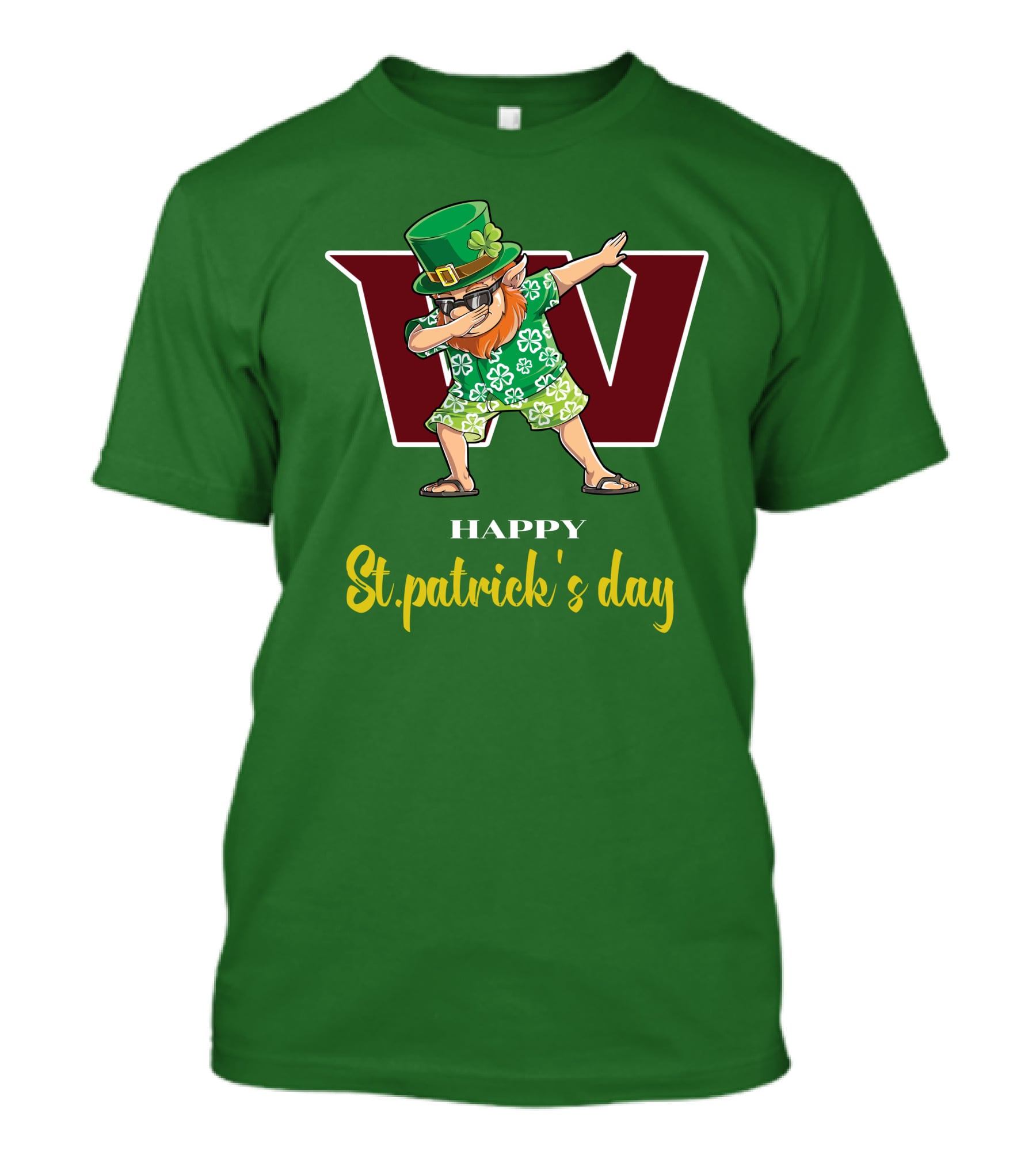 Happy St. Patrick's Day Washington Football Team Dabbing Leprechaun T-Shirt