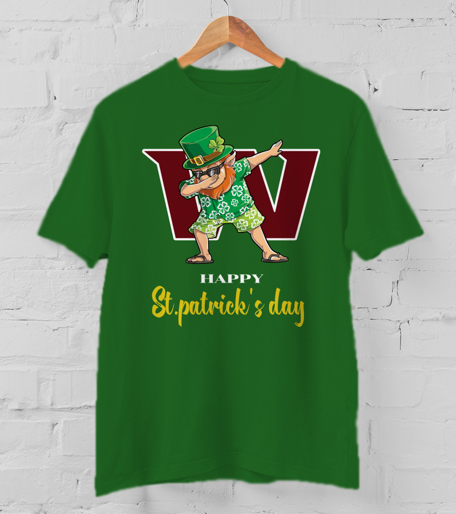 Happy St. Patrick's Day Washington Football Team Dabbing Leprechaun T-Shirt