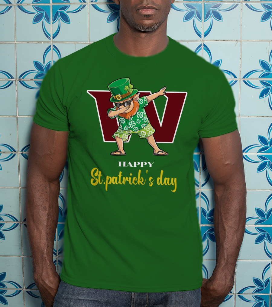 Happy St. Patrick's Day Washington Football Team Dabbing Leprechaun T-Shirt