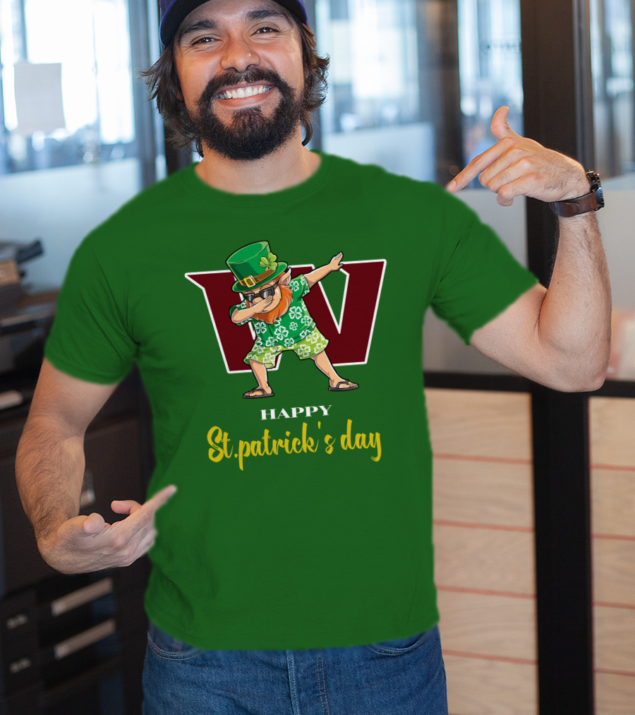 Happy St. Patrick's Day Washington Football Team Dabbing Leprechaun T-Shirt