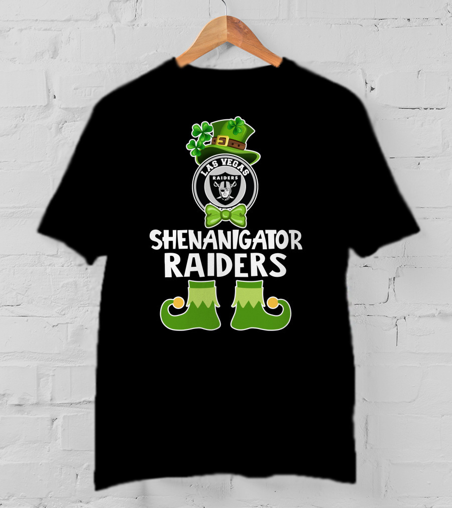 Las Vegas Raiders Shenanigator St. Patrick's Day Leprechaun Fun T-Shirt