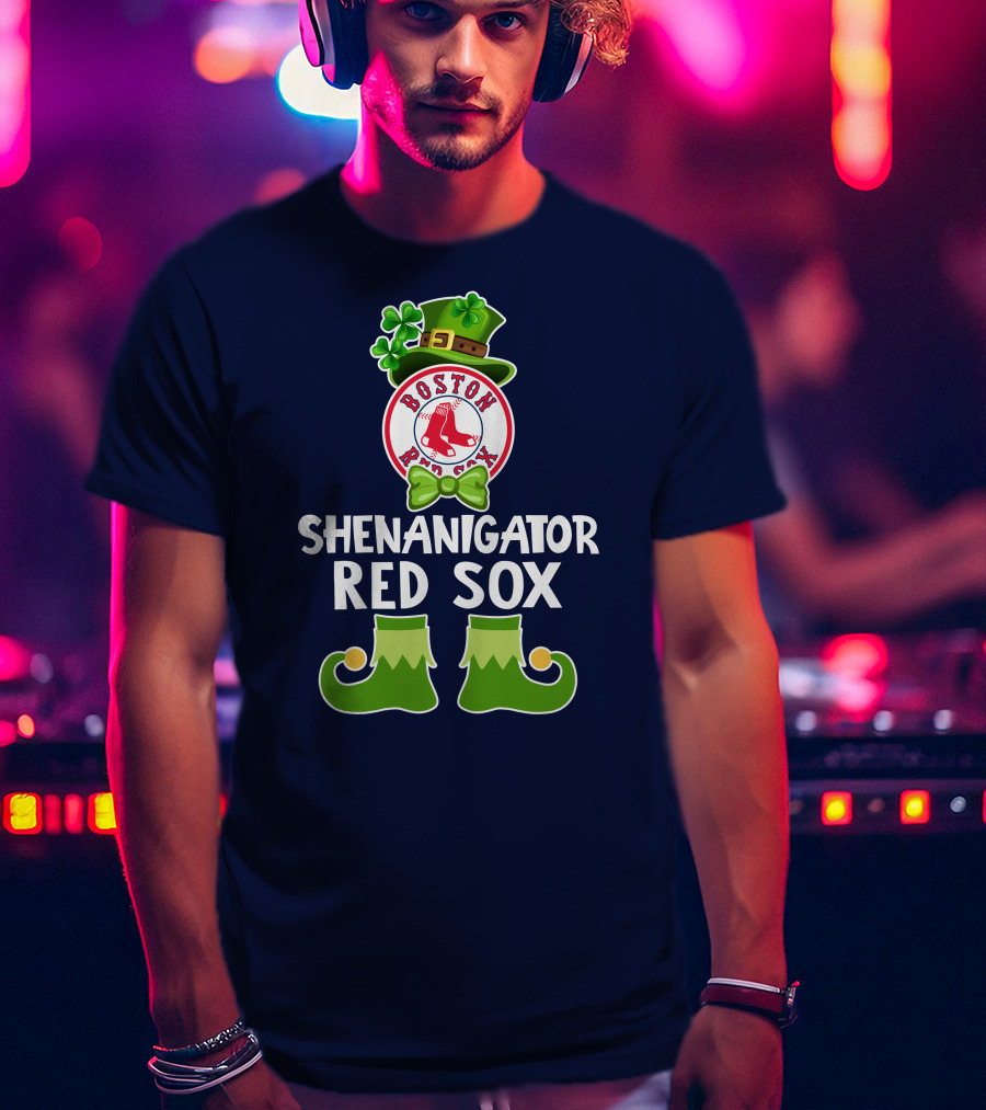 Boston Red Sox Shenanigator Leprechaun St. Patrick's Day T-Shirt