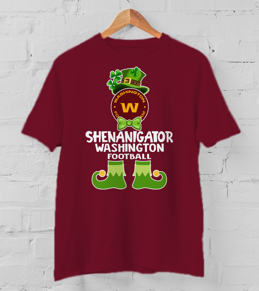 Shenanigator Washington Football Fun Leprechaun St. Patrick's Day T-Shirt