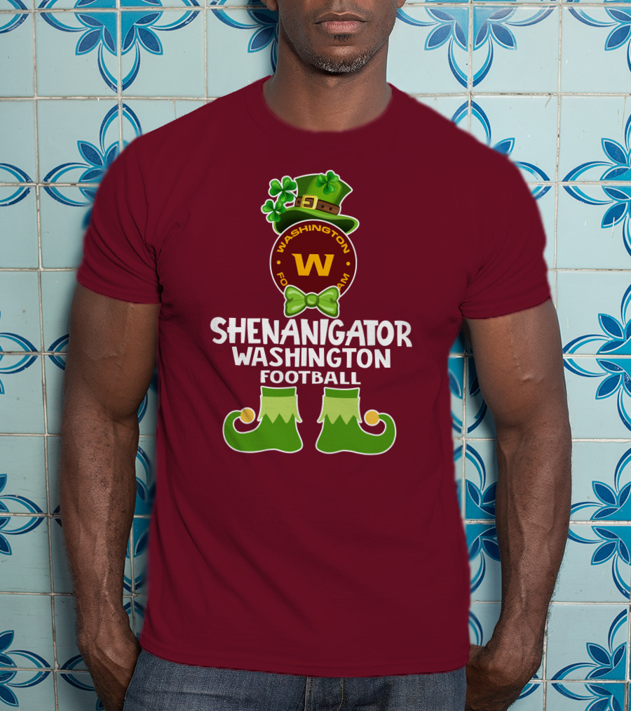 Shenanigator Washington Football Fun Leprechaun St. Patrick's Day T-Shirt