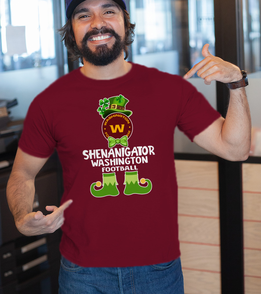 Shenanigator Washington Football Fun Leprechaun St. Patrick's Day T-Shirt
