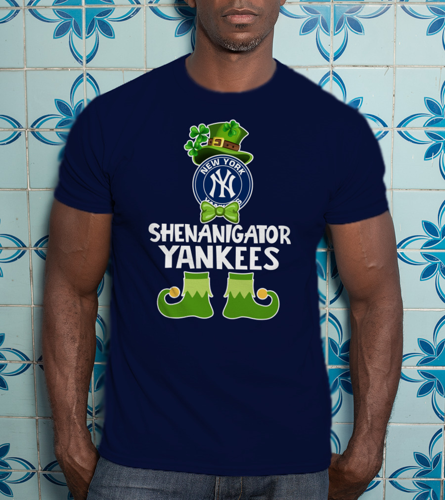 Shenanigator St. Patrick's Day New York Yankees Funny Leprechaun T-Shirt