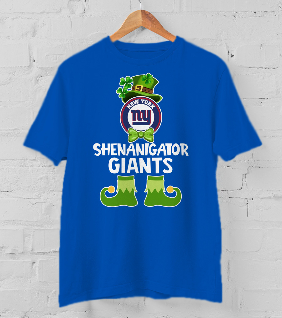New York Giants St. Patrick's Day Shenanigator Leprechaun Fun T-Shirt