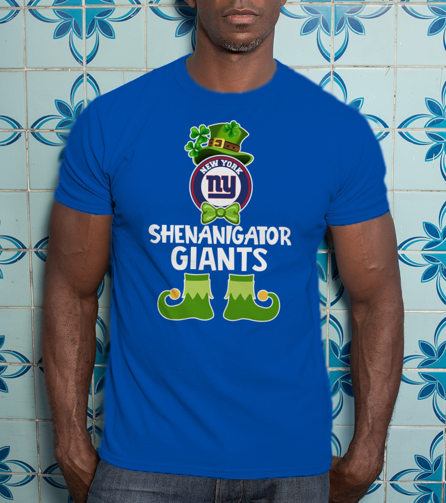 New York Giants St. Patrick's Day Shenanigator Leprechaun Fun T-Shirt