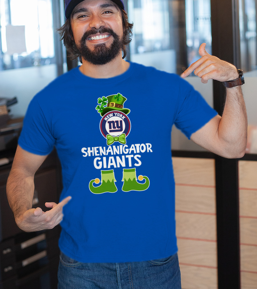 New York Giants St. Patrick's Day Shenanigator Leprechaun Fun T-Shirt