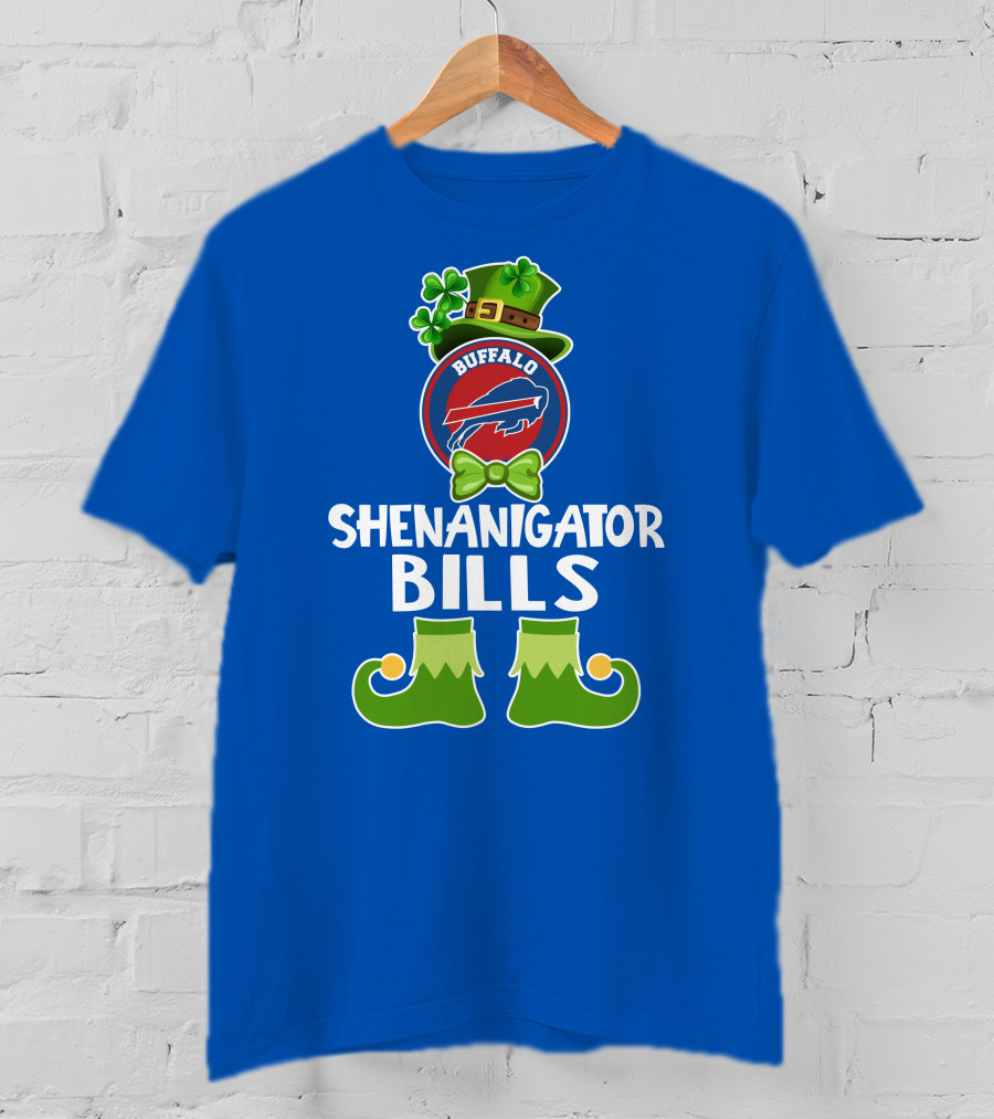 Shenanigator Buffalo Bills Funny Leprechaun St. Patrick's Day T-Shirt