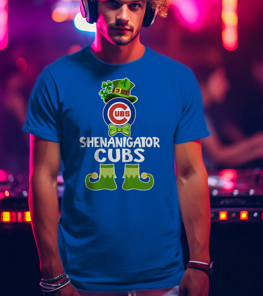 Shenanigator Leprechaun Chicago Cubs St. Patrick's Day Fun T-Shirt