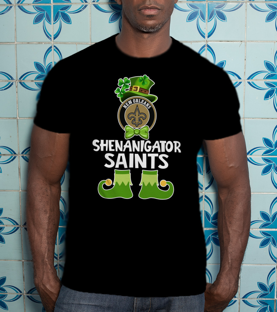 New Orleans Shenanigator Saints Funny Leprechaun St. Patrick's Day T-Shirt