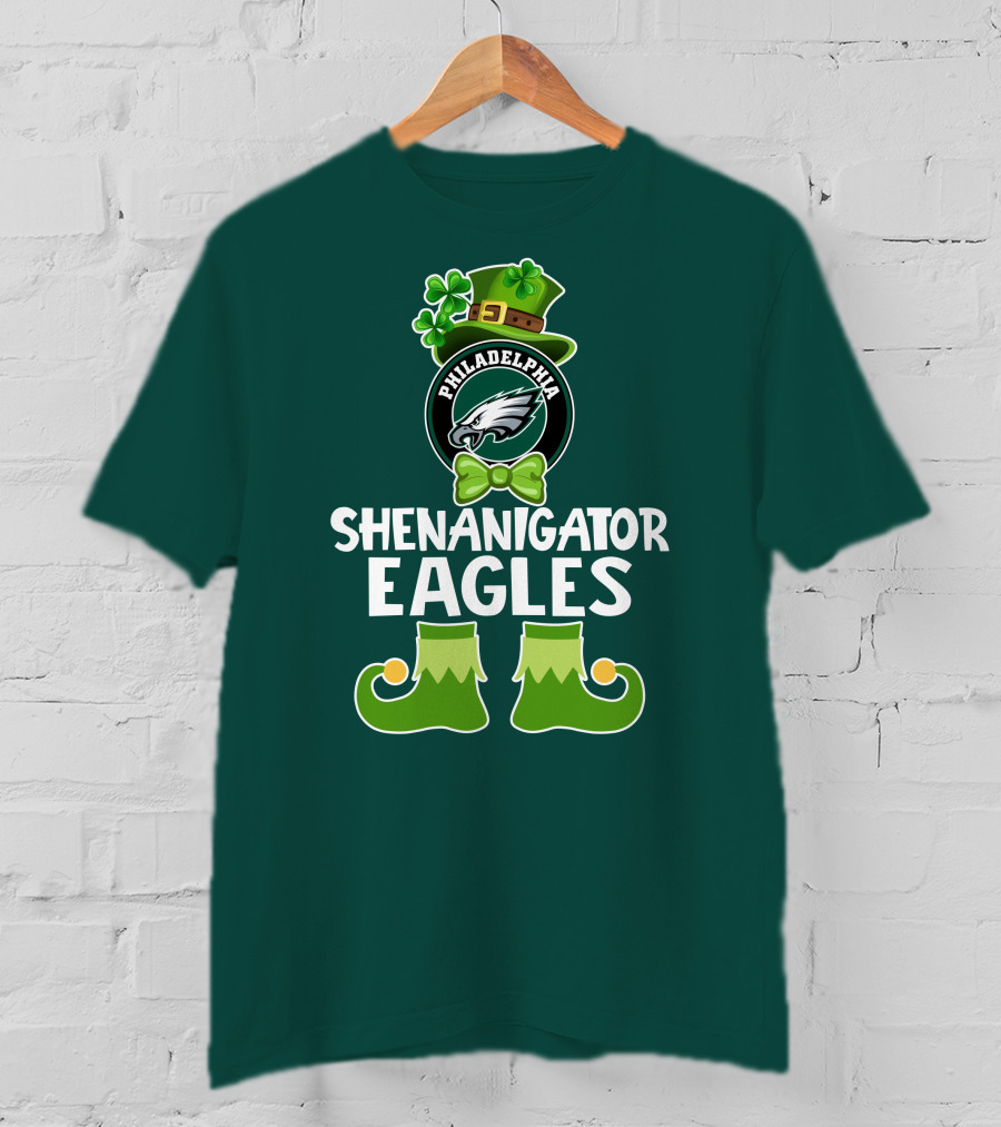 Philadelphia Eagles Shenanigator St. Patrick's Day Funny Leprechaun T-Shirt