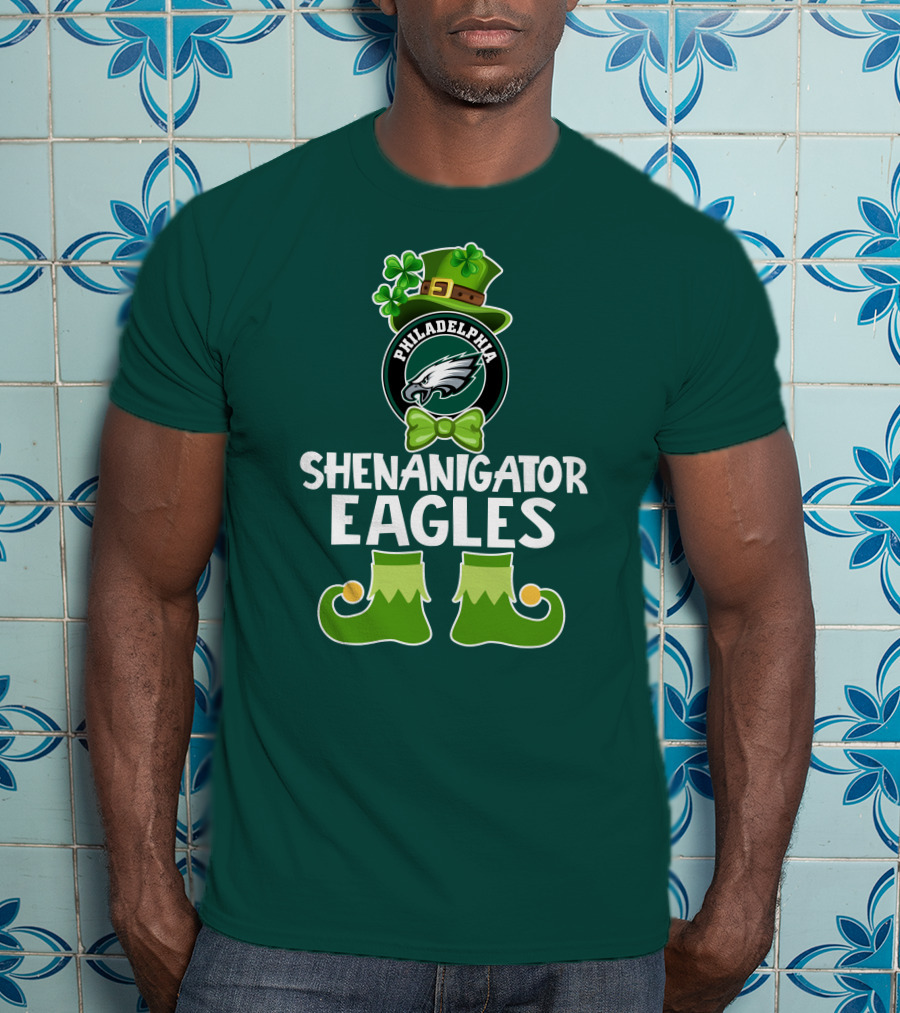 Philadelphia Eagles Shenanigator St. Patrick's Day Funny Leprechaun T-Shirt