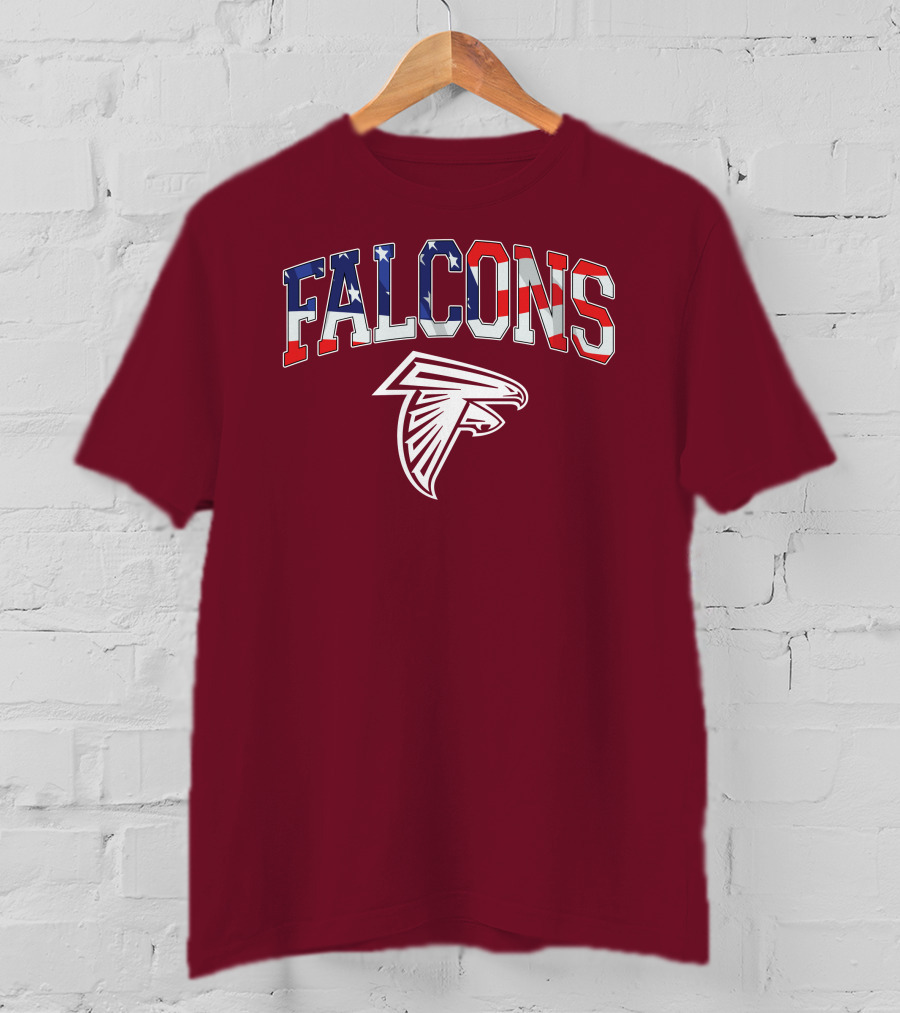 Falcons American Flag Patriots Football T-Shirt