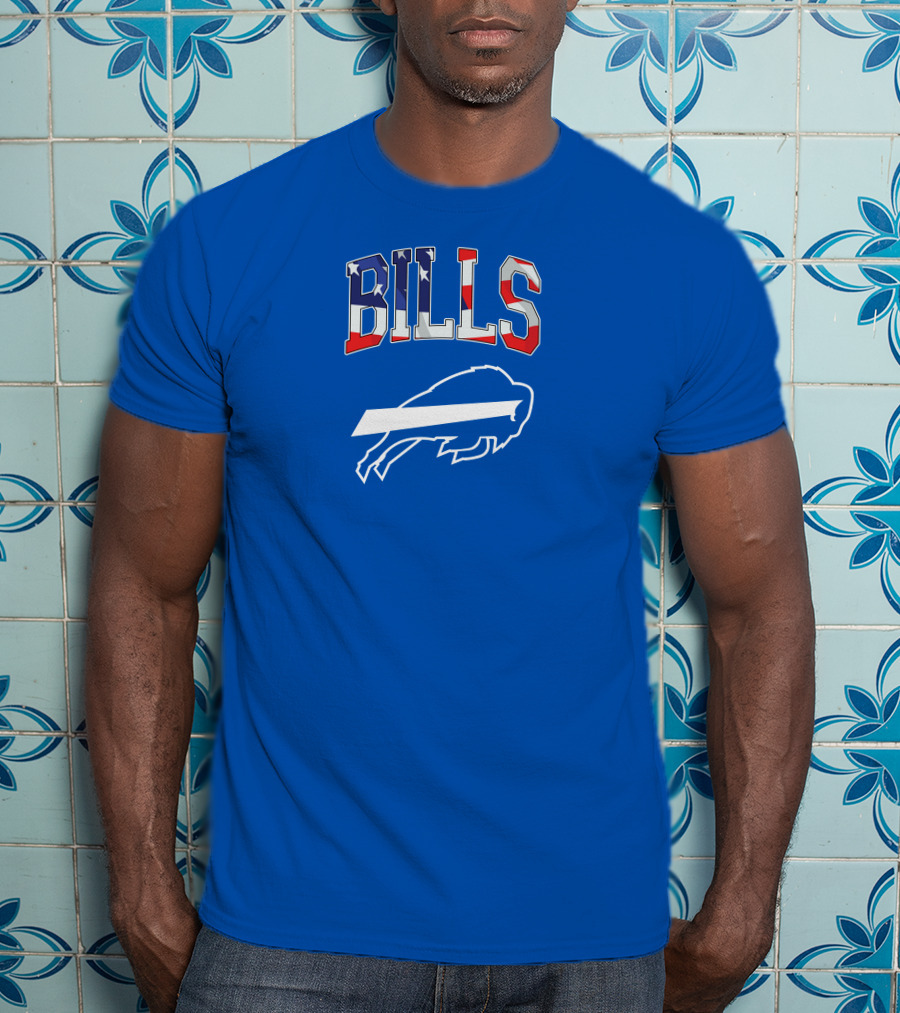 Buffalo Bills American Flag Patriots NFL Team T-Shirt