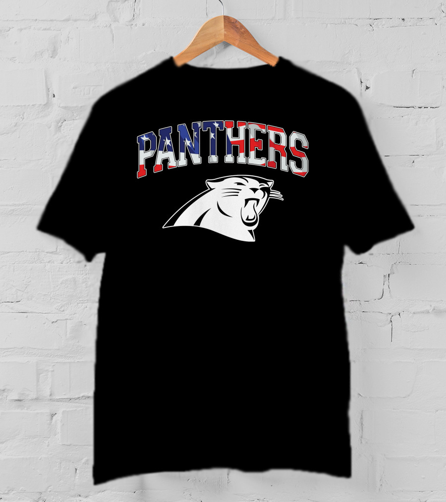 Panthers American Flag T-Shirt