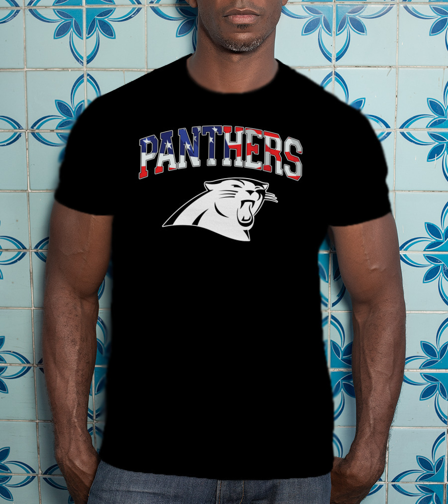 Panthers American Flag T-Shirt