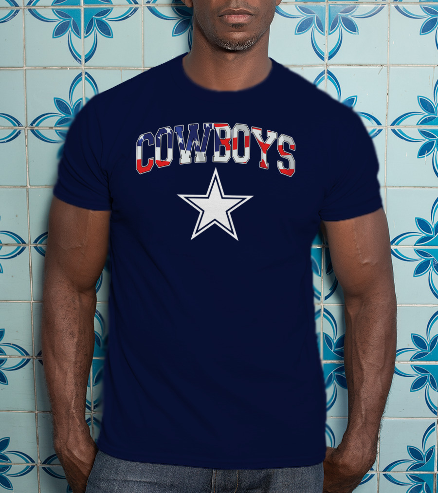 Dallas Cowboys COWBOYS American Flag Star T-Shirt
