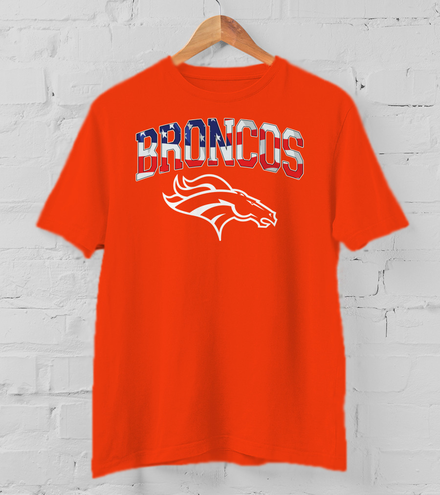Denver Broncos American Flag T-Shirt
