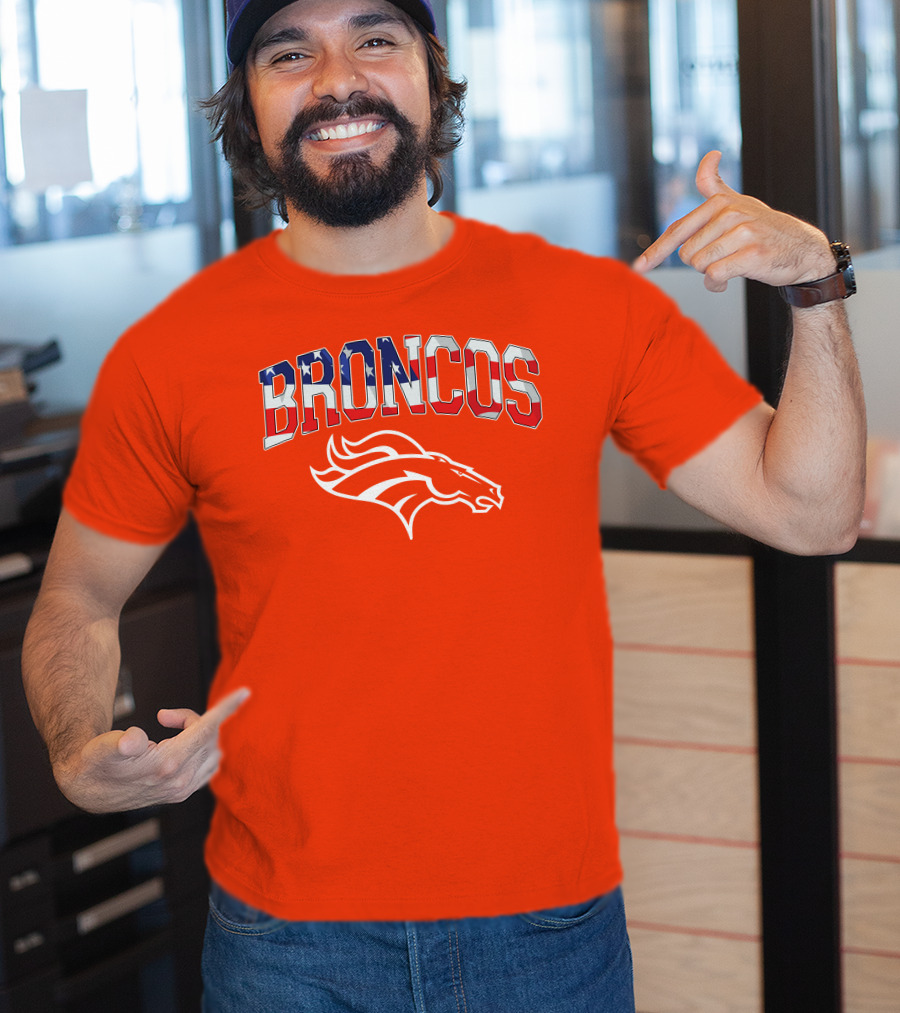 Denver Broncos American Flag T-Shirt