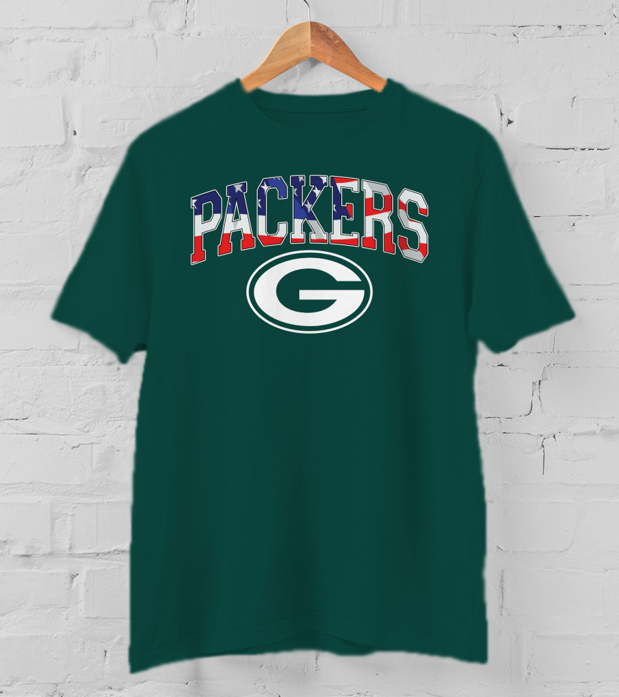Packers G Logo American Flag T-Shirt