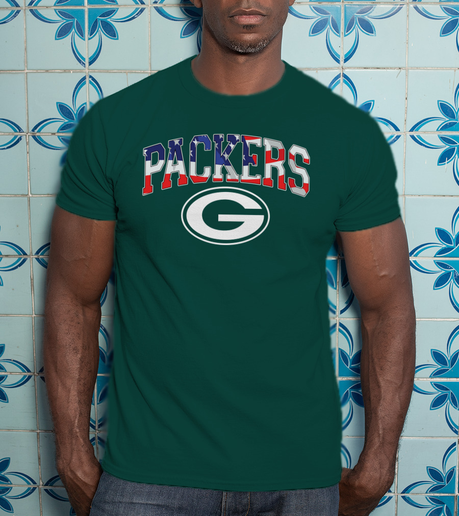 Packers G Logo American Flag T-Shirt