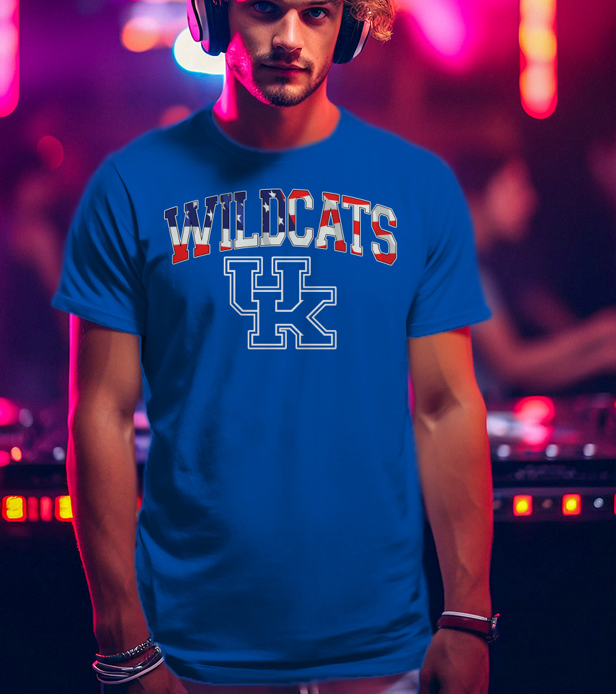 WILDCATS UK American Flag T-Shirt