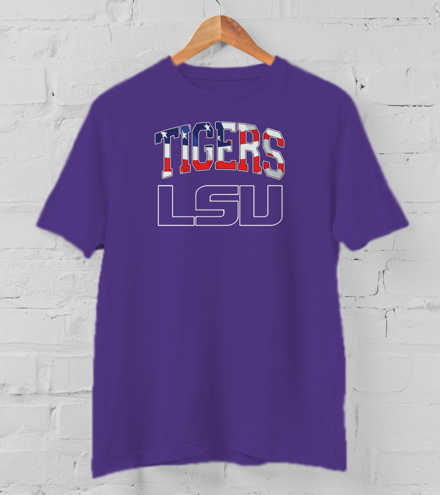 LSU Tigers American Flag T-Shirt
