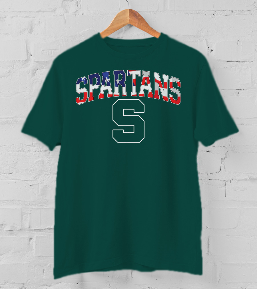 SPARTANS American Flag S T-Shirt