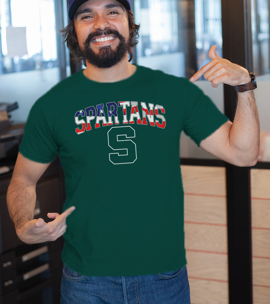 SPARTANS American Flag S T-Shirt