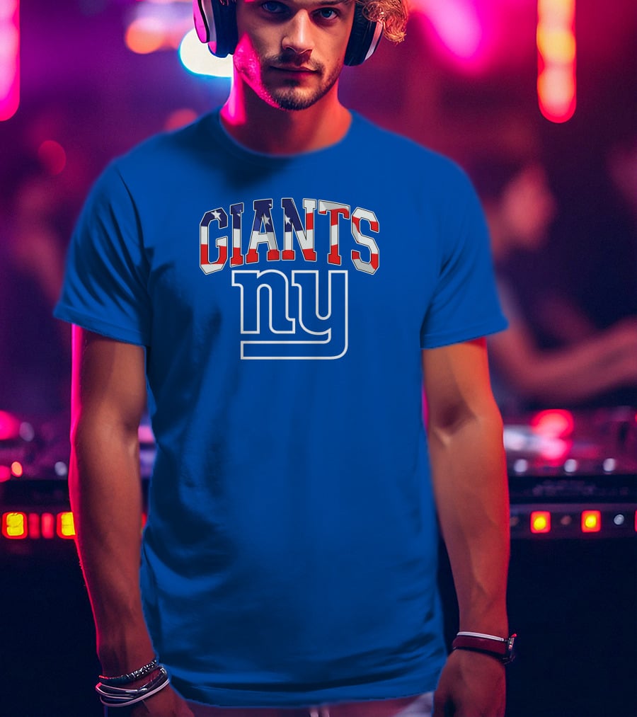 New York Giants American Flag NY T-Shirt