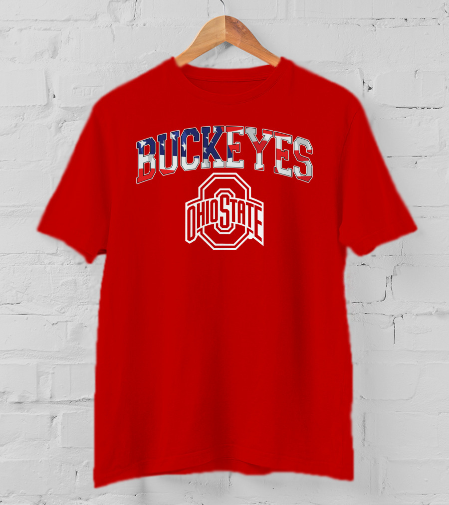 Ohio State Buckeyes American Flag Buckeyes Ohio State T-Shirt