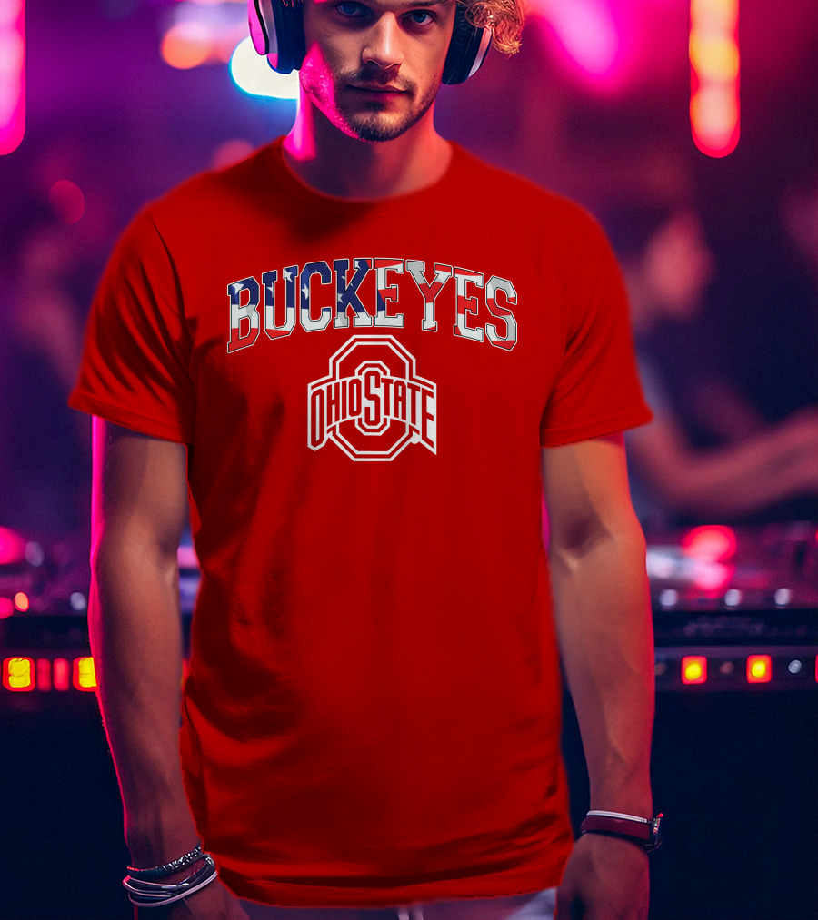 Ohio State Buckeyes American Flag Buckeyes Ohio State T-Shirt
