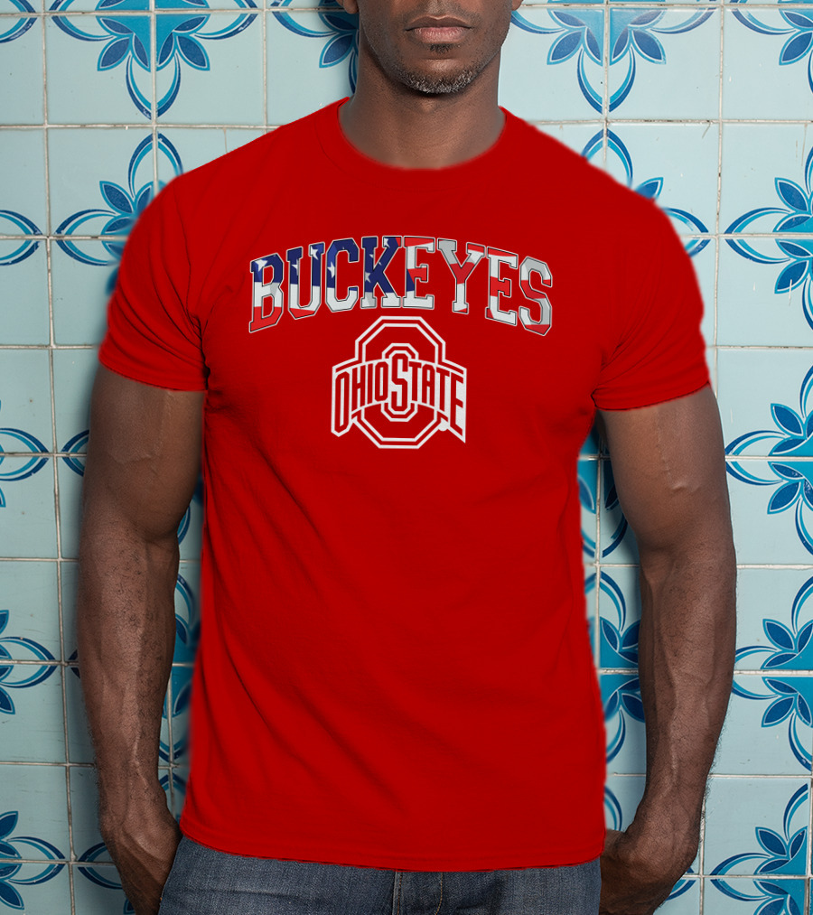 Ohio State Buckeyes American Flag Buckeyes Ohio State T-Shirt