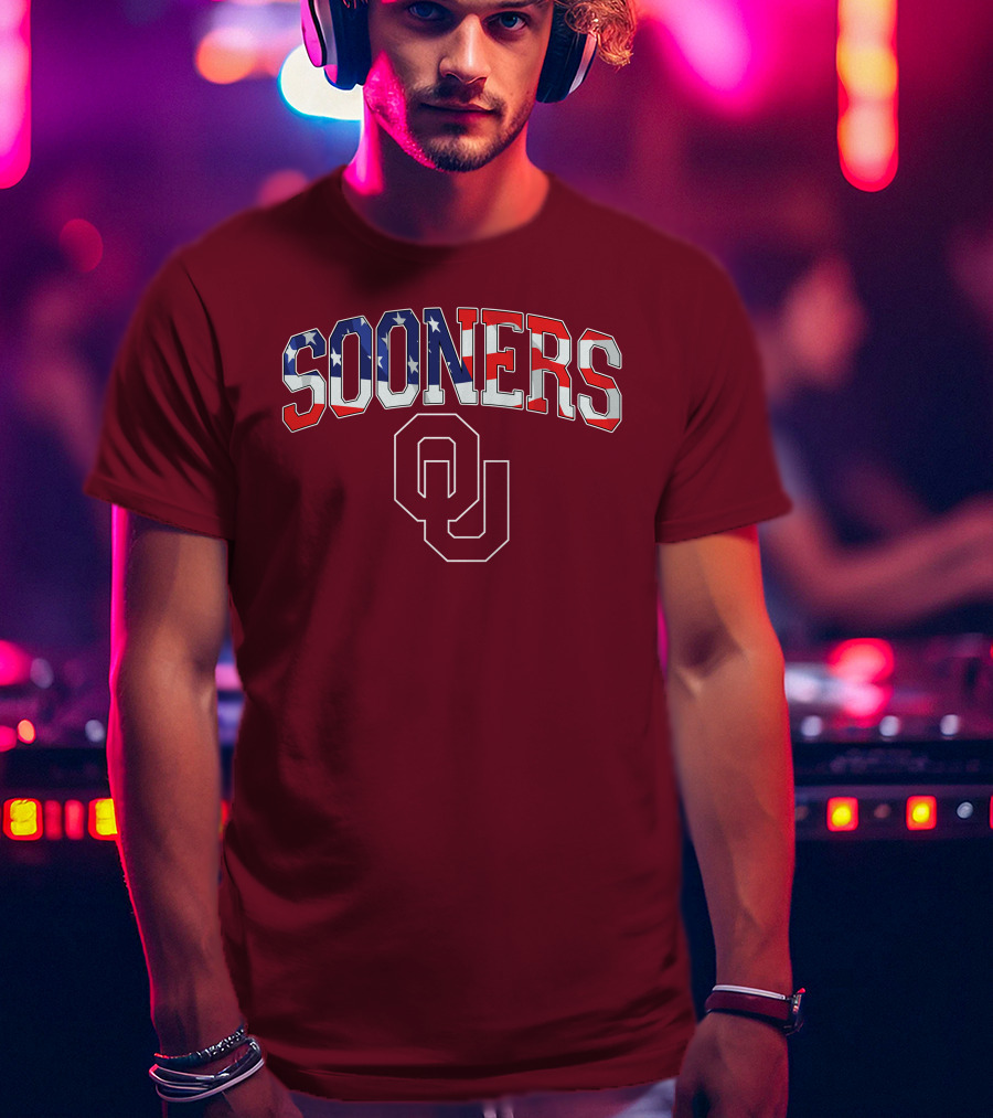 Sooners American Flag OU T-Shirt