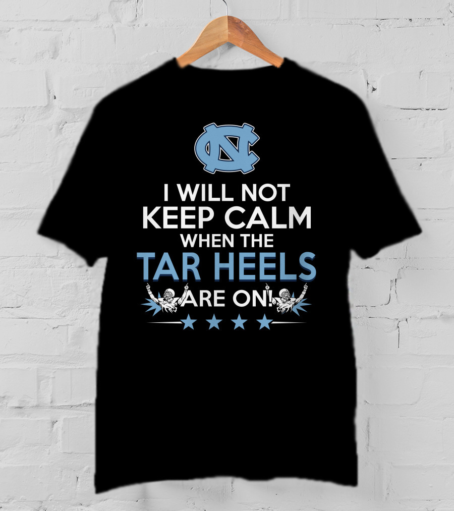 North Carolina Tar Heels Excitement With Iconic Blue Logo And Enthusiastic Fans T-Shirt