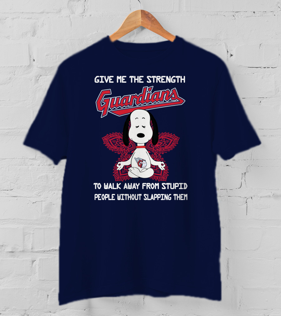 Give Me The Strength Guardians Snoopy Yoga Walk Away From Stupid People Without Slapping Them T-Shirt