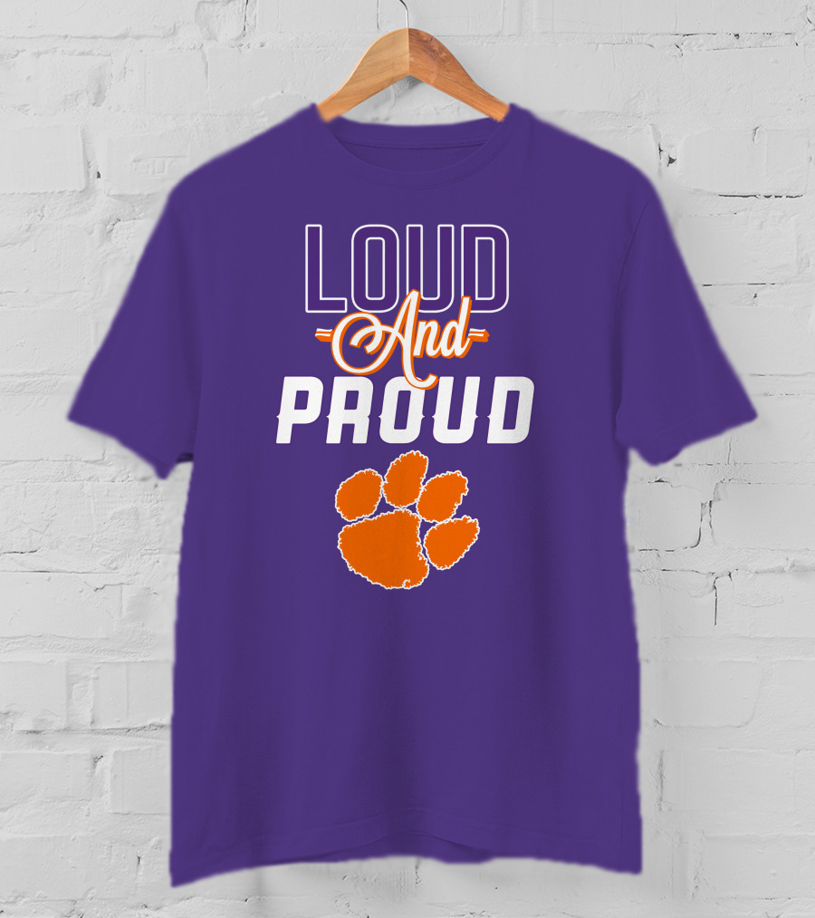 Loud And Proud Clemson Tigers Paw T-Shirt